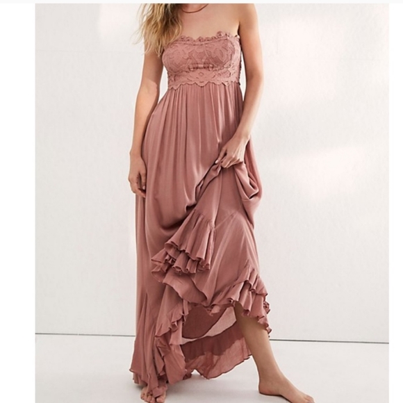 Free People Adella Maxi Boho Flowy Dress - Picture 4 of 4